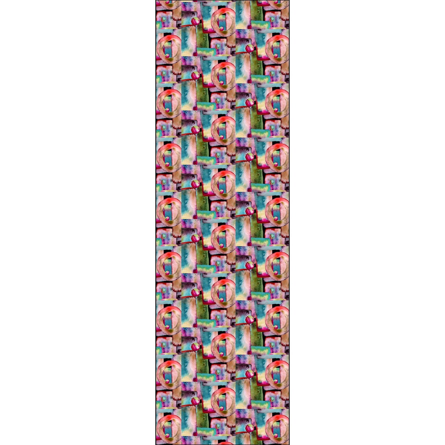 Colorful Bohemian Watercolor Abstract Seamless Pattern Textile in Prima Cotton