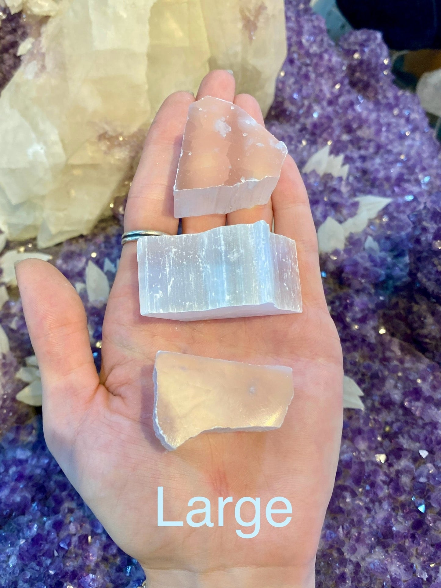 Selenite Raw Chunks | Satin Spar Rough Crystals