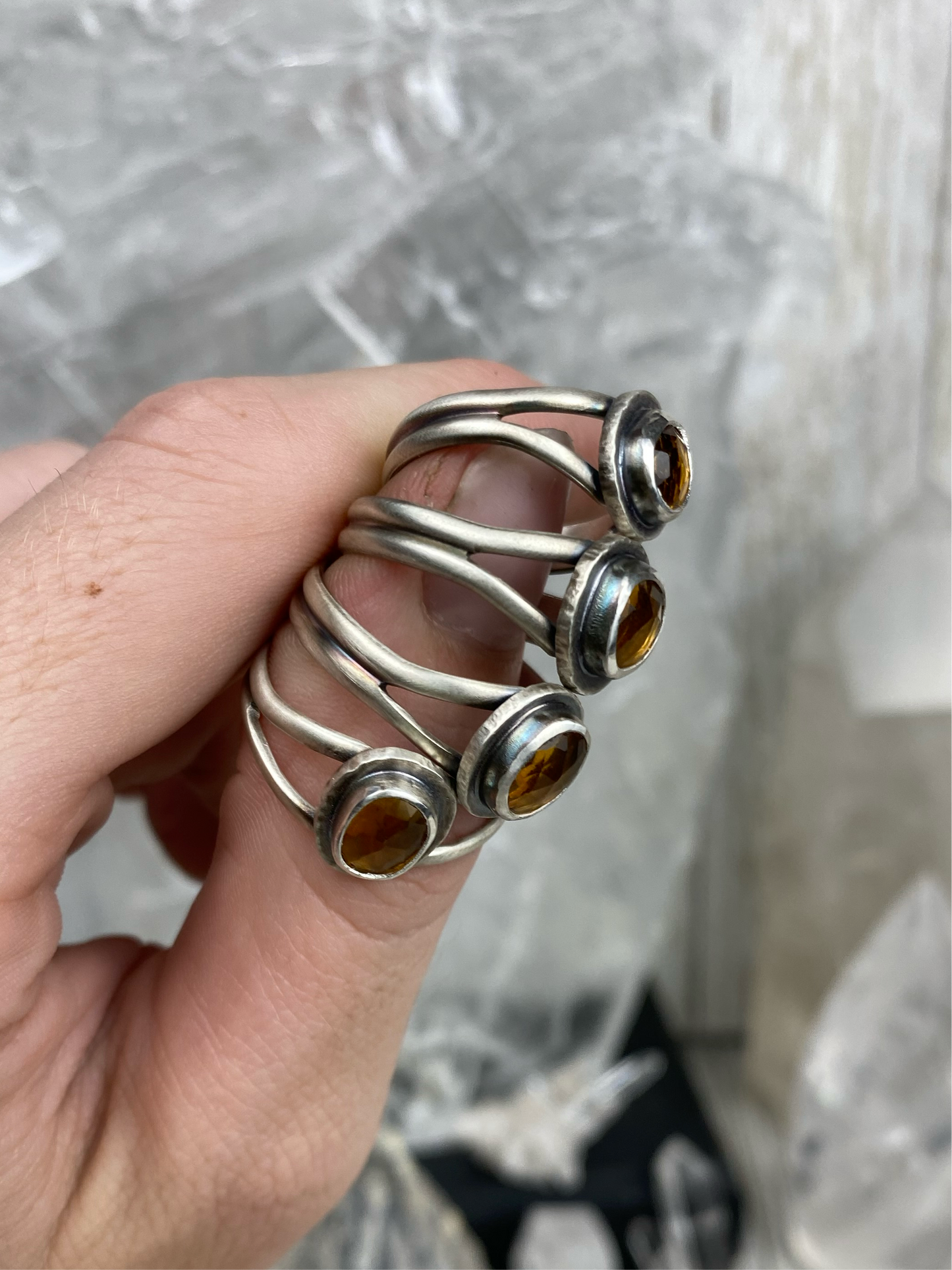 Citrine in Sterling Silver Ring | Silent Wolf Jewelry