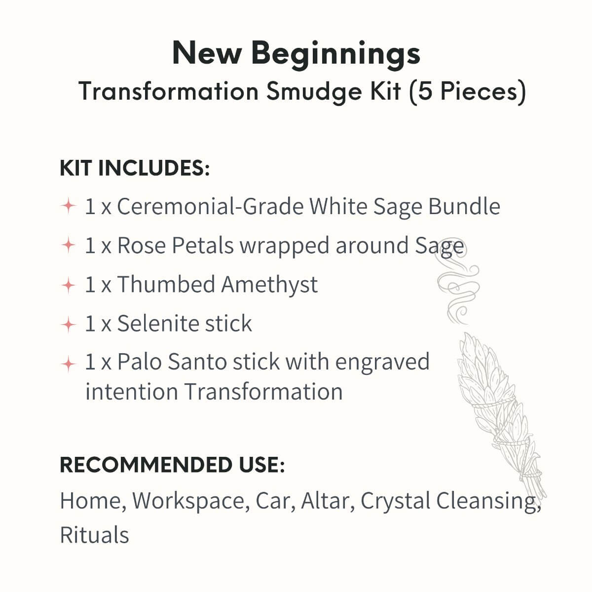 New Beginnings - Transformation Smudge Kit (5 Pieces)
