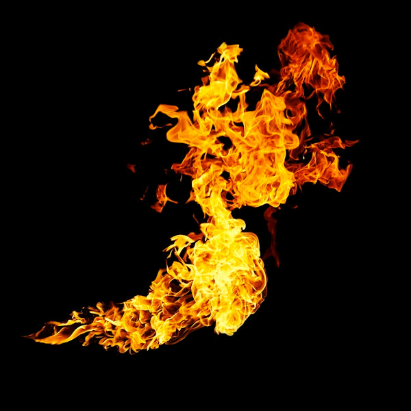 a close up of a fire on a black background