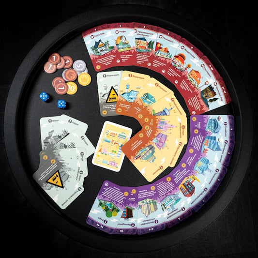 a close up of a board game on a table