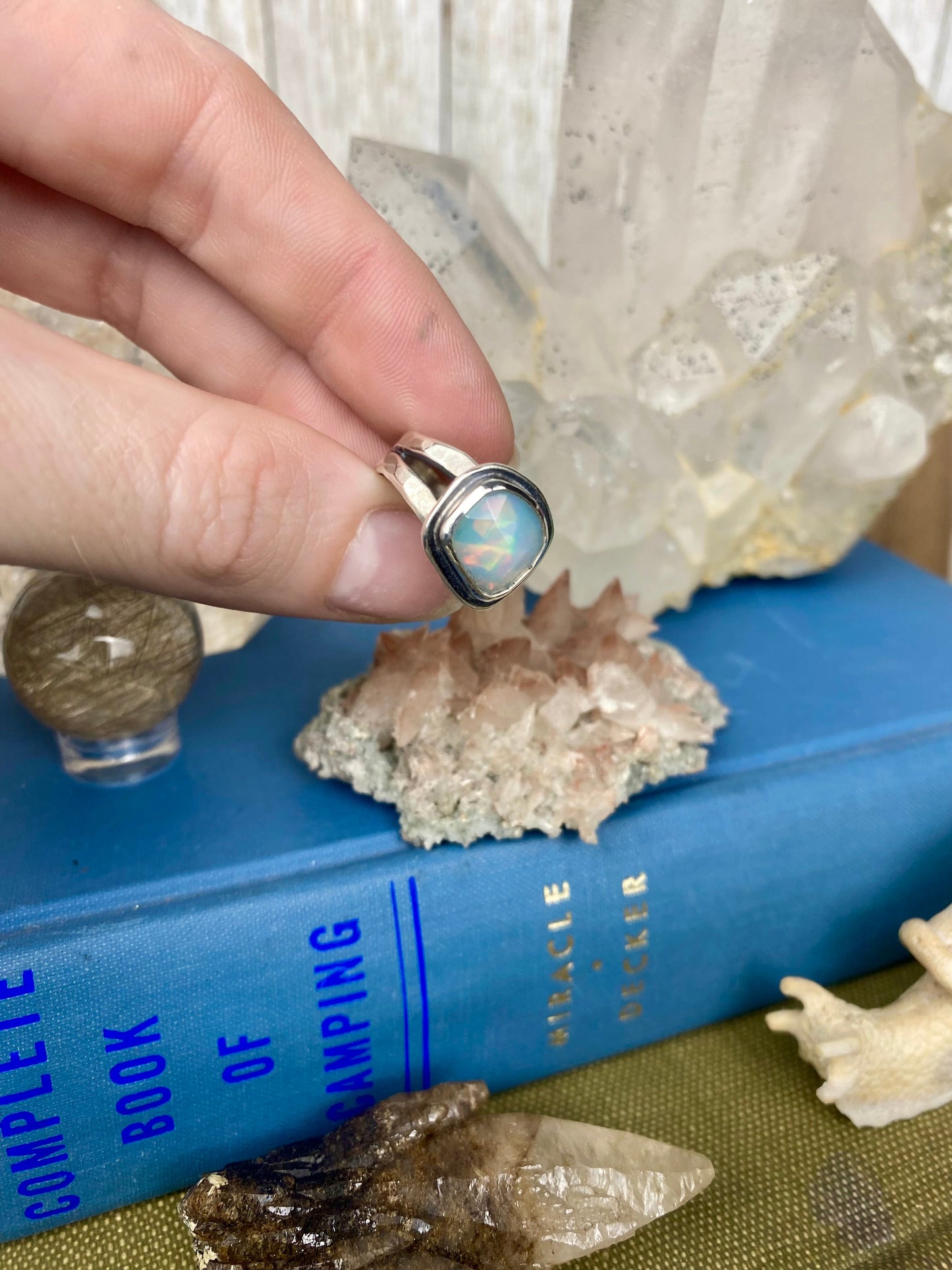 Welo Opal in Sterling Silver Ring | Silent Wolf Jewelry