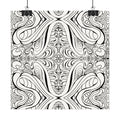 Boho Design Coloring Poster on Fine Textured Watercolor Matte Print - Make Your Coloring Pages Stand Out!