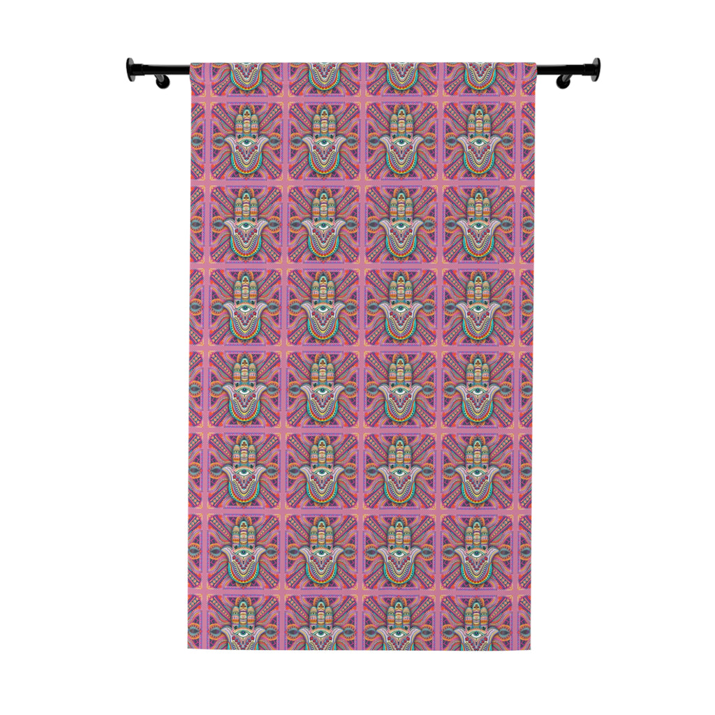 Hamsa Blackout Curtain — Colorful Single Panel (50x84)
