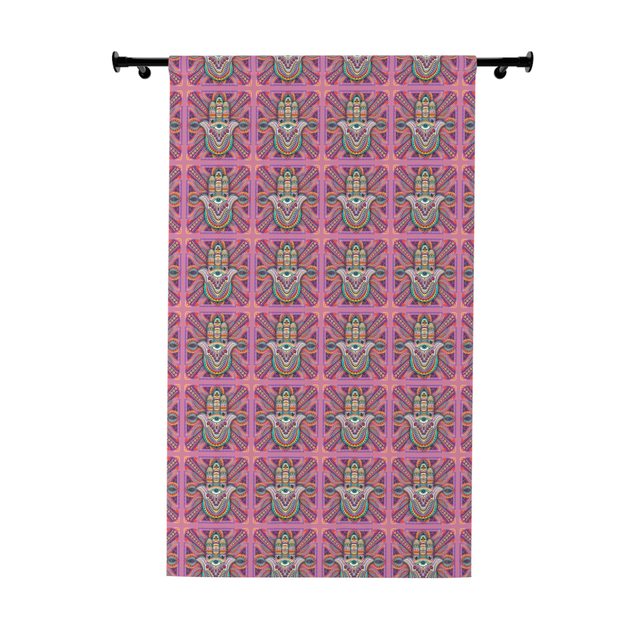 Hamsa Blackout Curtain — Colorful Single Panel (50x84)