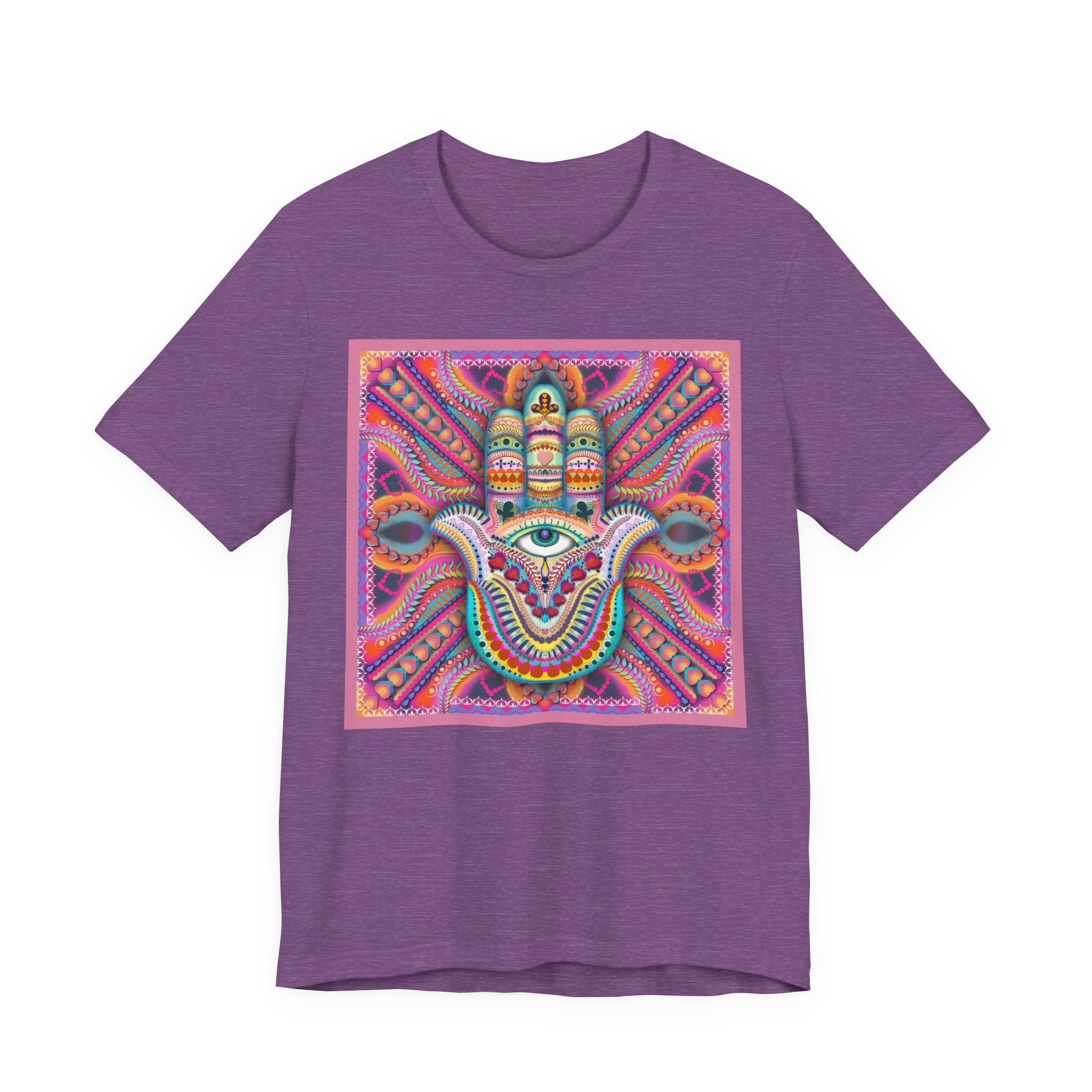 Hamsa Protection T-Shirt — Hand-Drawn Leah Quinn Spiritual Tee