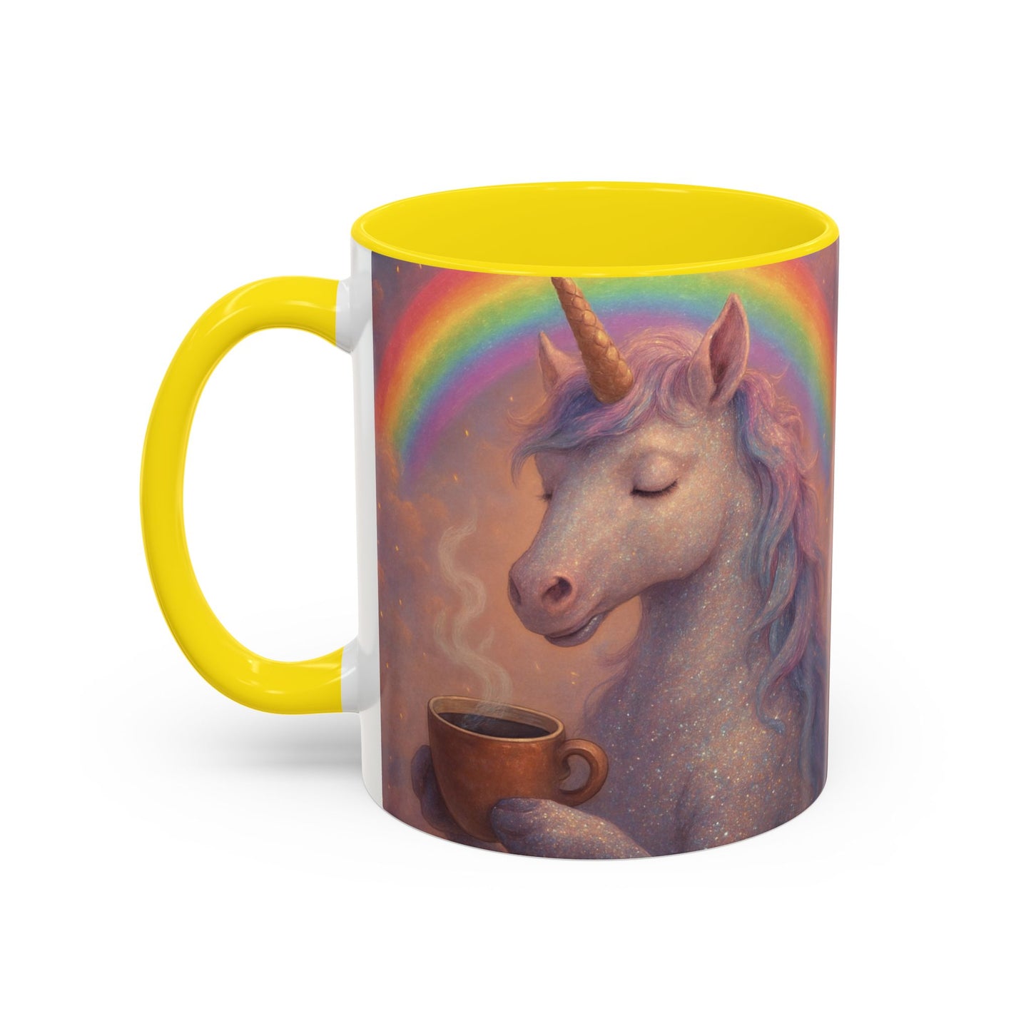 Coffee Mug - Calm Unicorn Morning Coffee Illustration