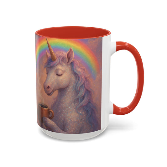 Coffee Mug - Calm Unicorn Morning Coffee Illustration