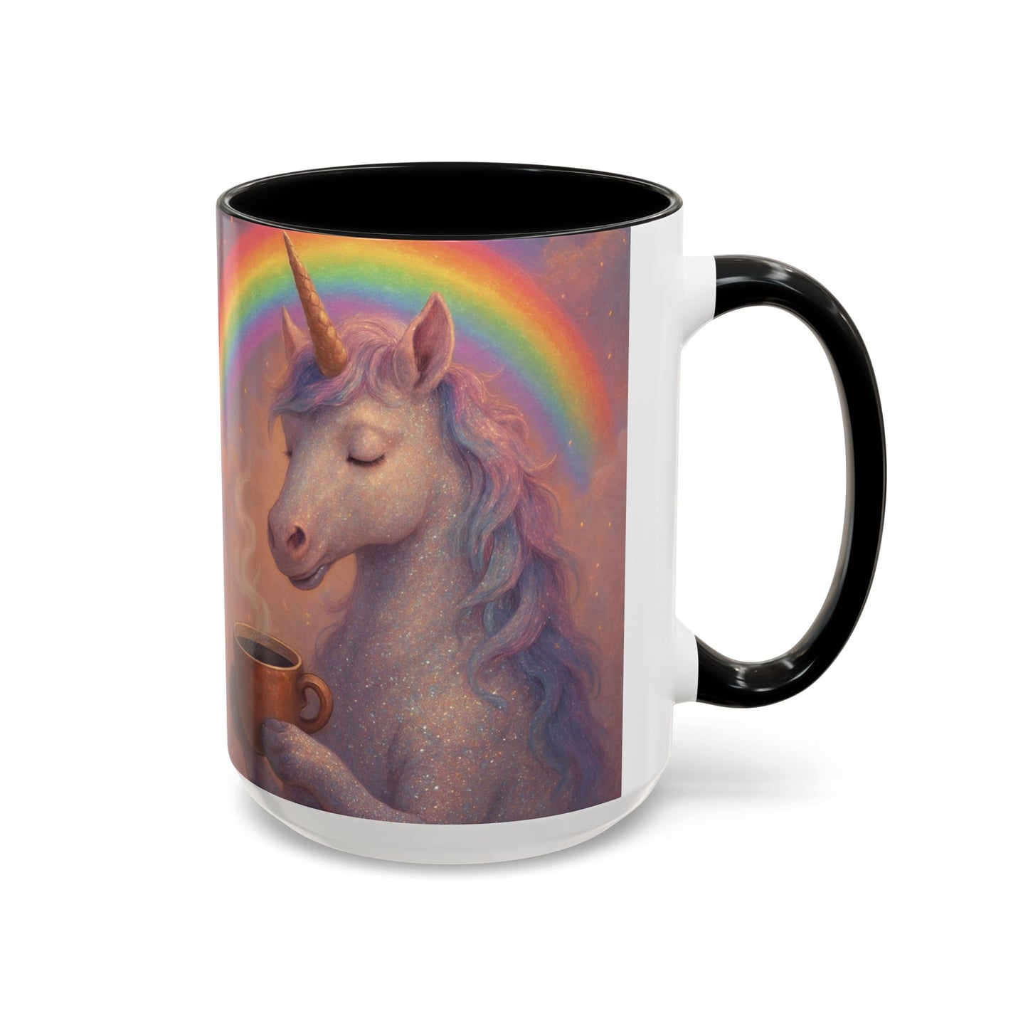 Coffee Mug - Calm Unicorn Morning Coffee Illustration