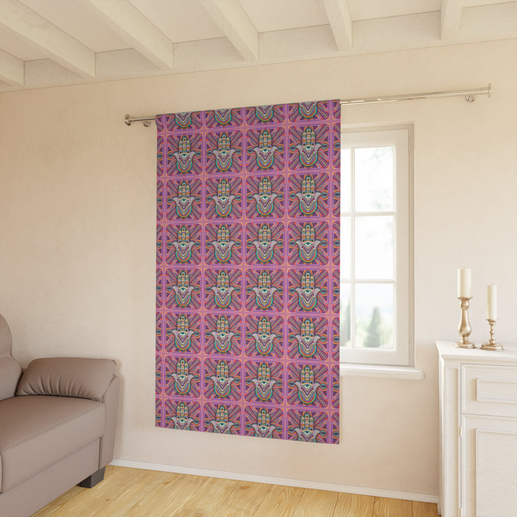 Hamsa Blackout Curtain — Colorful Single Panel (50x84)