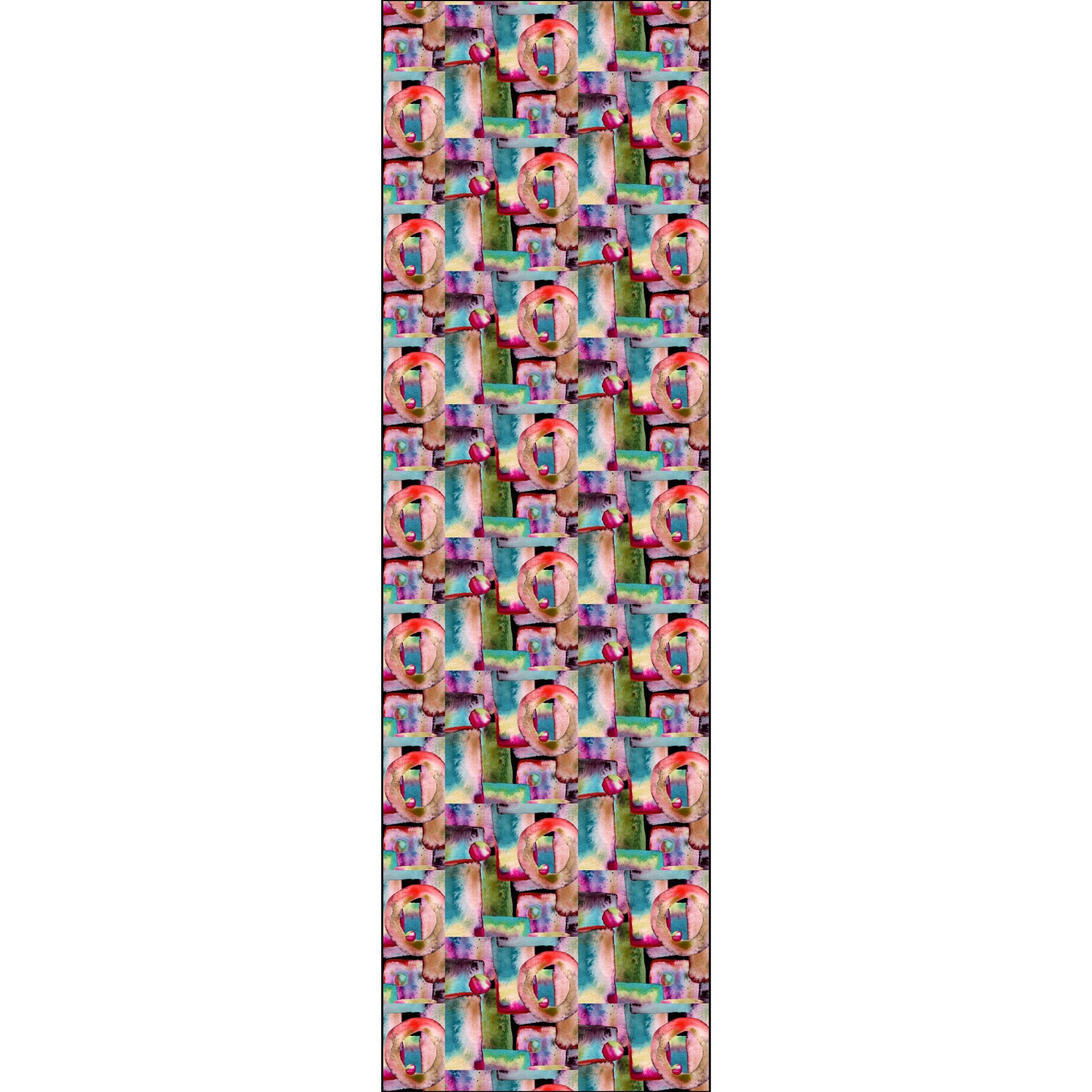 Colorful Bohemian Watercolor Abstract Seamless Pattern Textile in Prima Cotton