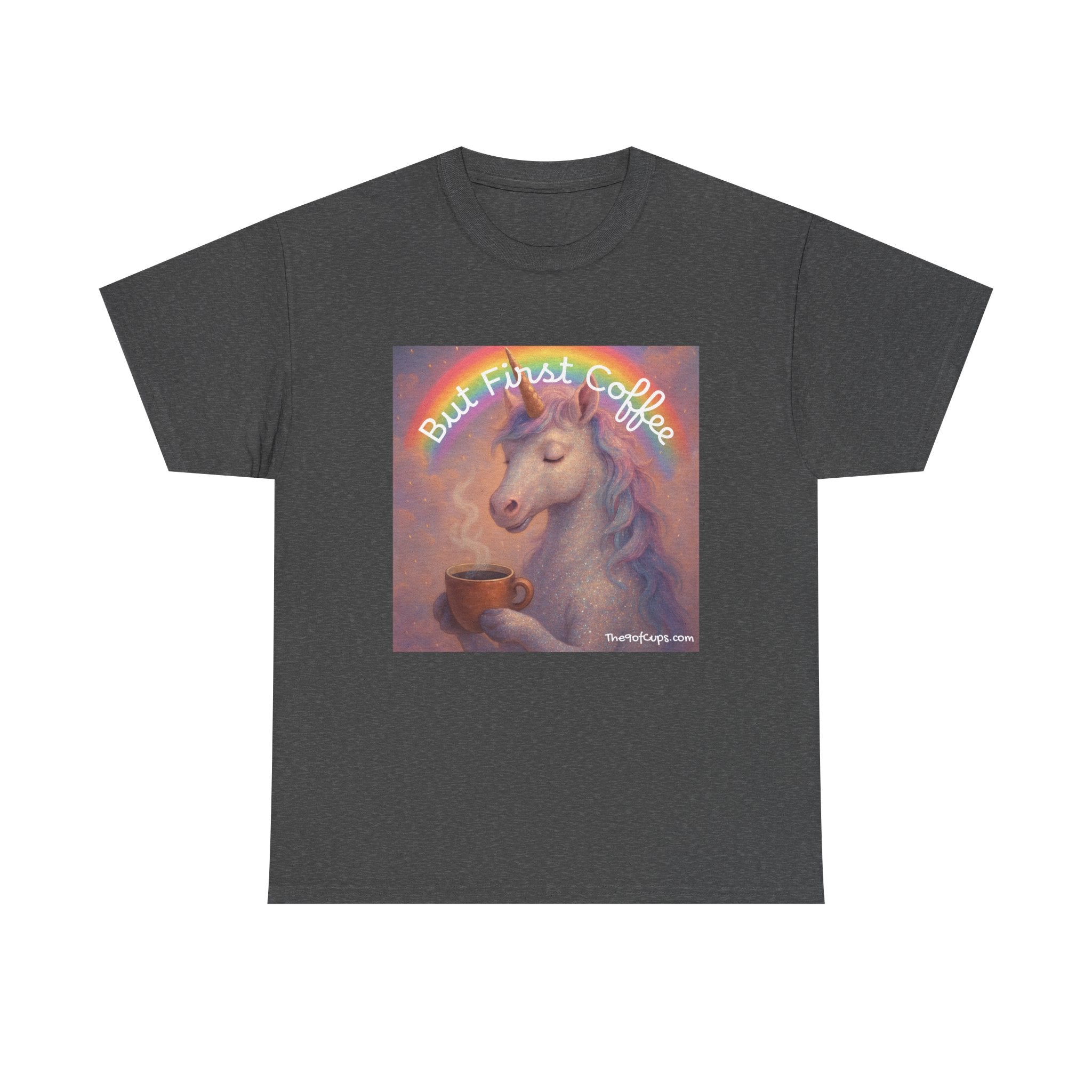 Coffee Lover T-Shirt - But First Coffee Unicorn Tee