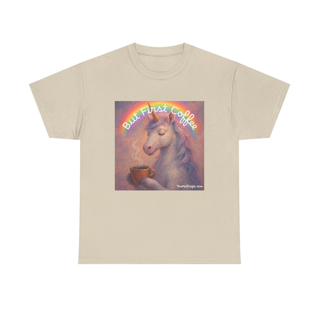 Coffee Lover T-Shirt - But First Coffee Unicorn Tee