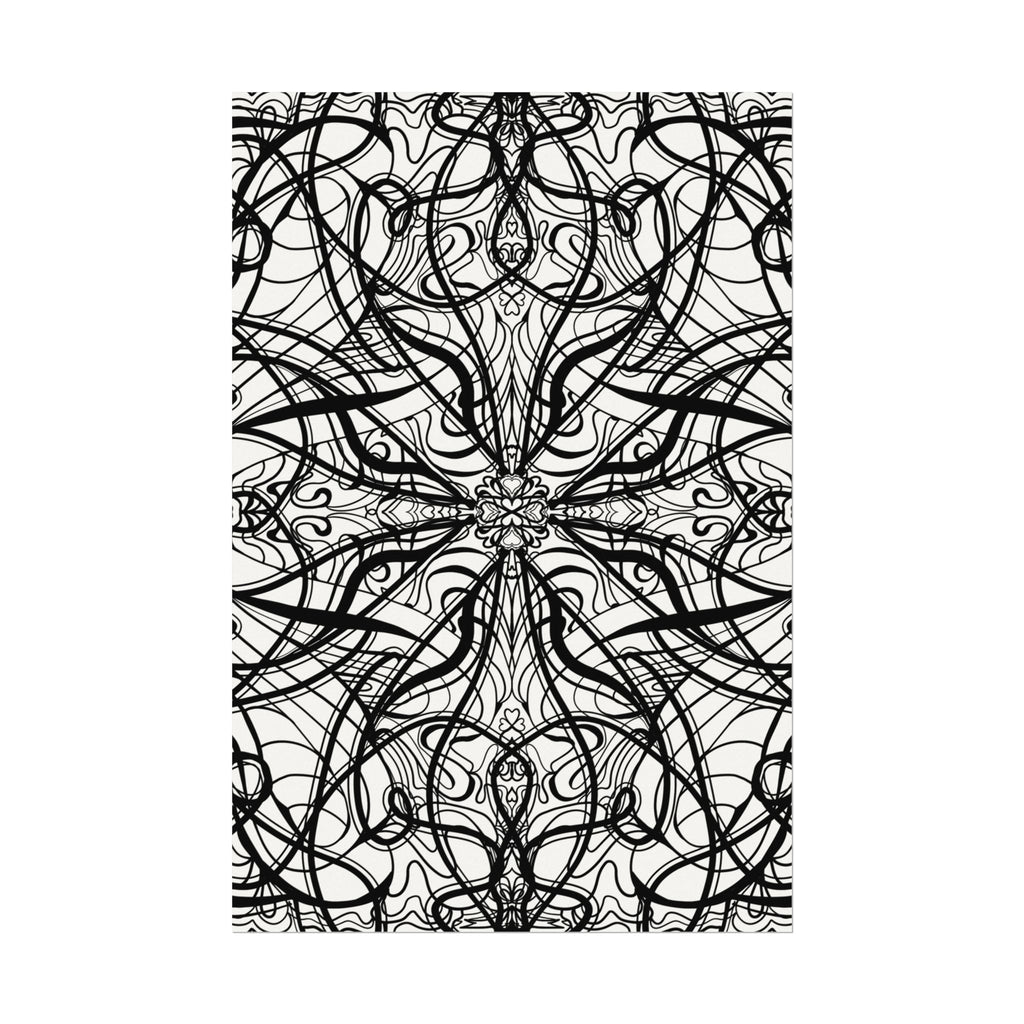Large Wall Art to Coloring Posters - Large Symmetrical Illustration #119 - Art to Color – Premium Watercolor Coloring Poster (285gsm Cold Press Paper) 16x24, 24x36 & Huge 36"x54" inches
