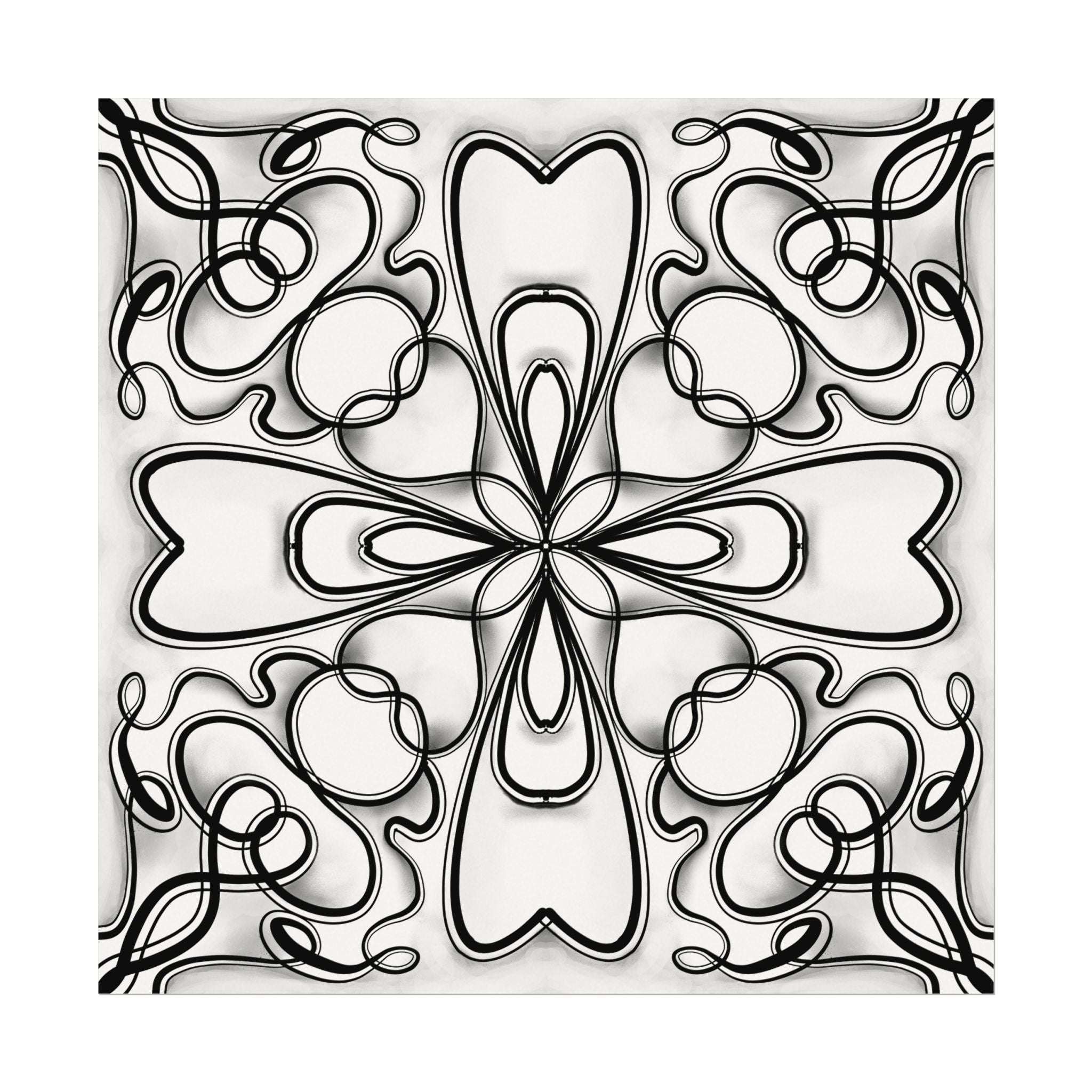 Boho Design Number 2 Coloring Poster on Fine Textured Watercolor Matte Print - Make Your Coloring Pages Stand Out!