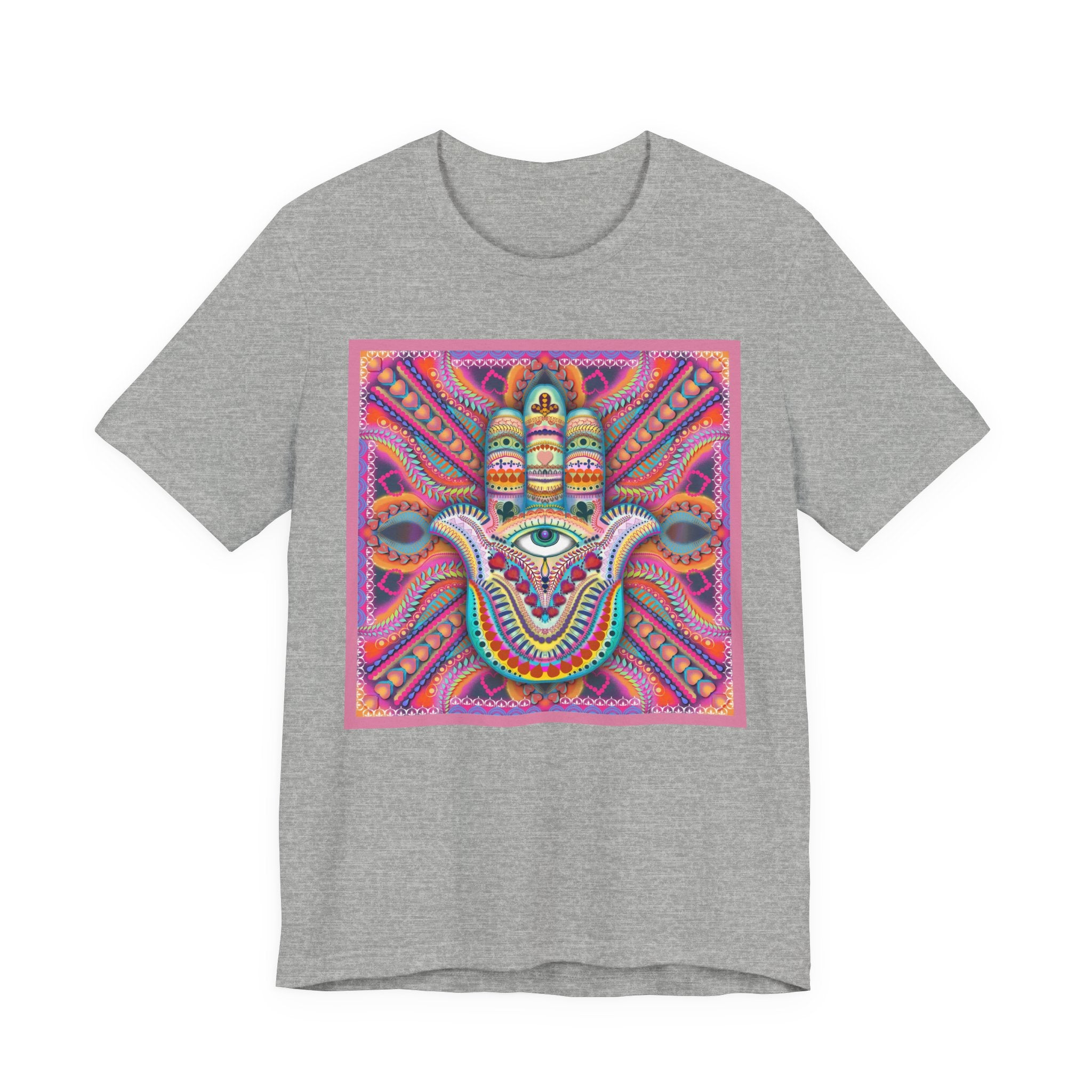 Hamsa Protection T-Shirt — Hand-Drawn Leah Quinn Spiritual Tee
