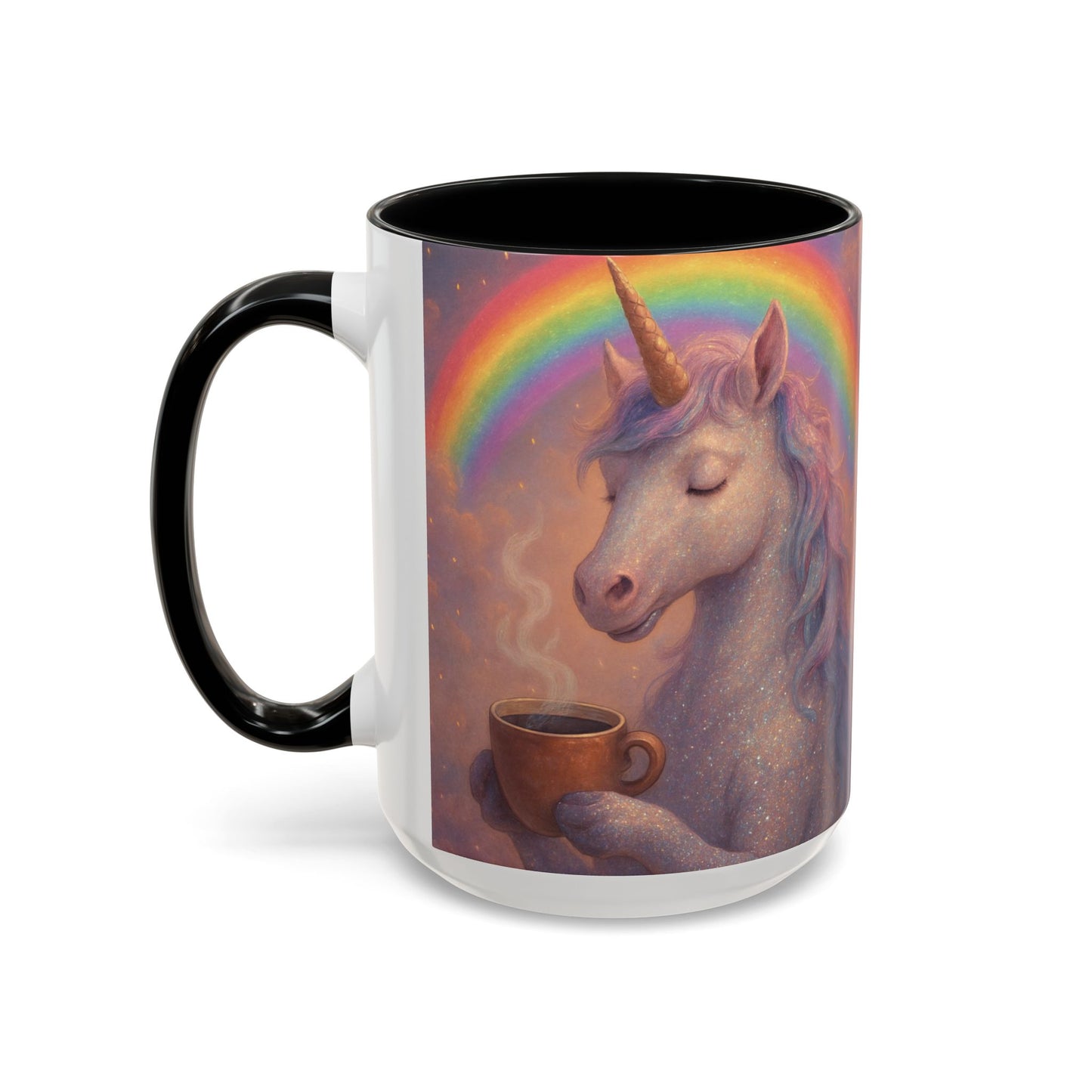 Coffee Mug - Calm Unicorn Morning Coffee Illustration