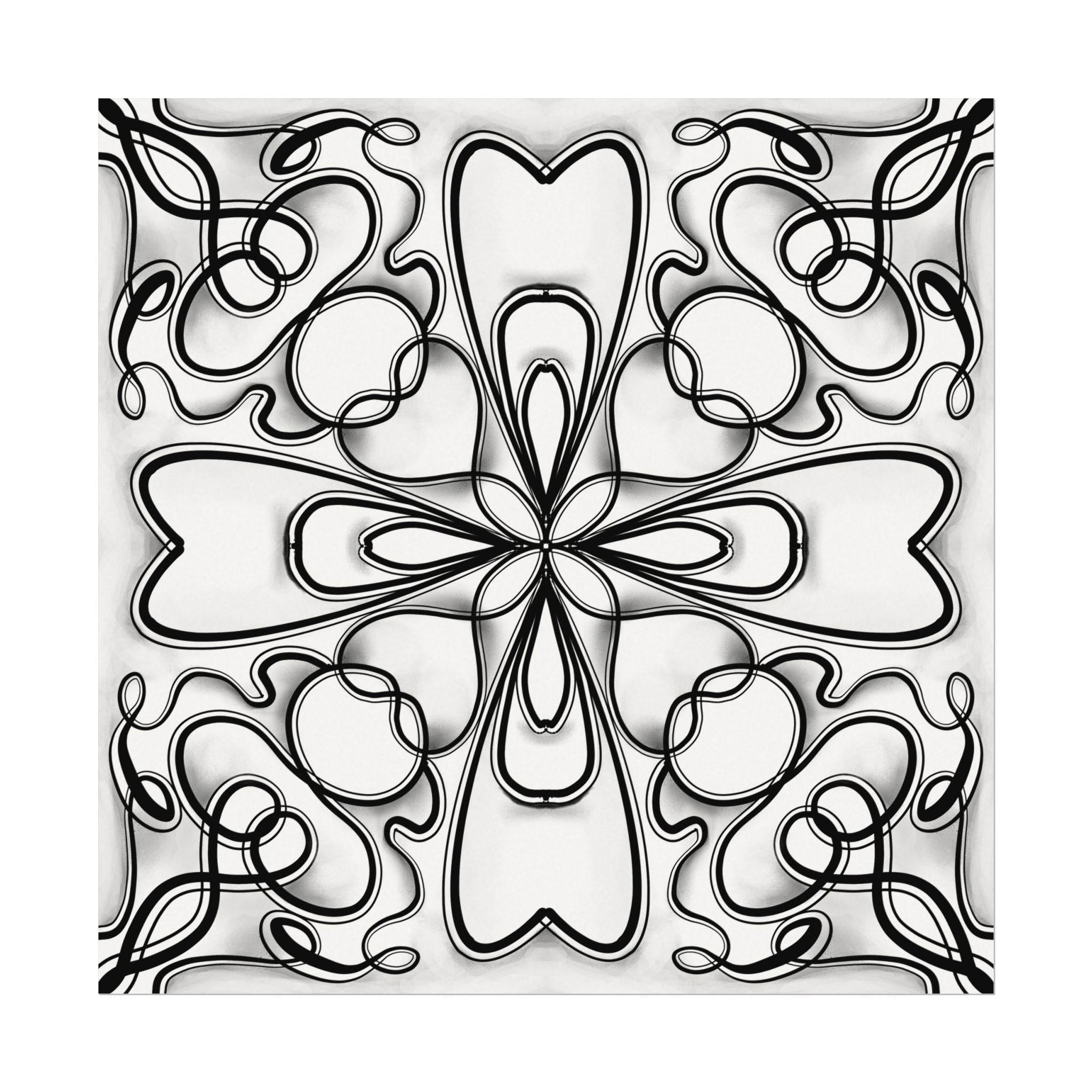 Boho Design Number 2 Coloring Poster on Fine Textured Watercolor Matte Print - Make Your Coloring Pages Stand Out!