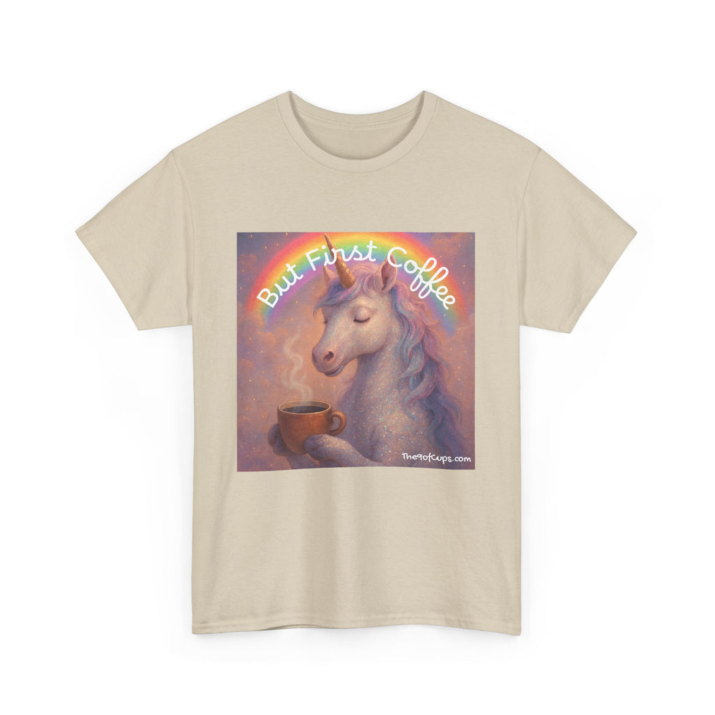 Coffee Lover T-Shirt - But First Coffee Unicorn Tee