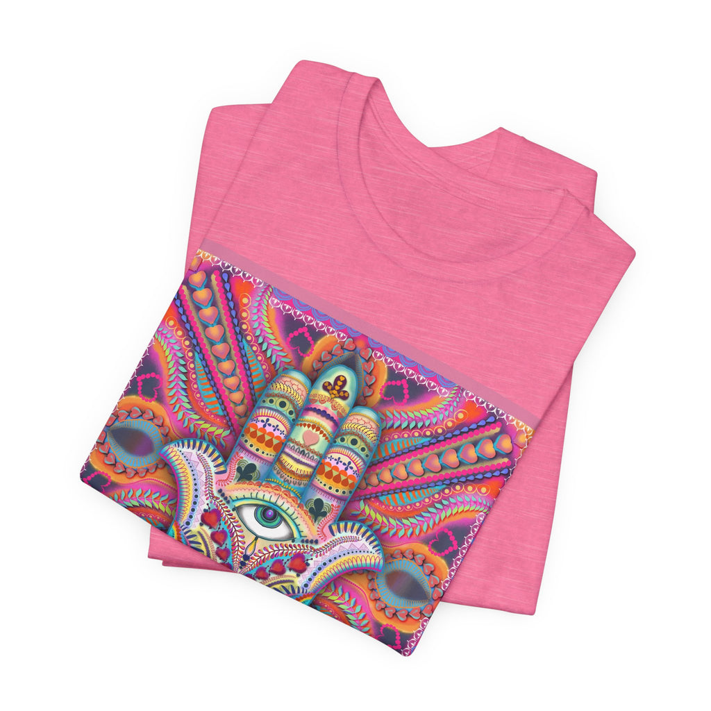 Hamsa Protection T-Shirt — Hand-Drawn Leah Quinn Spiritual Tee