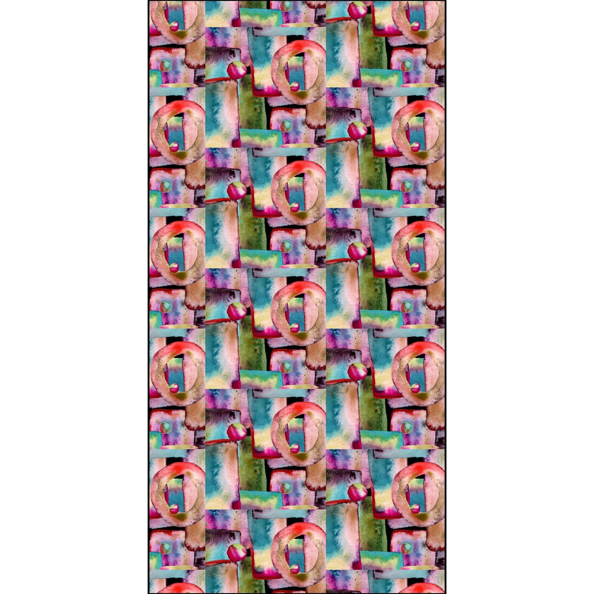 Colorful Bohemian Watercolor Abstract Seamless Pattern Textile in Prima Cotton
