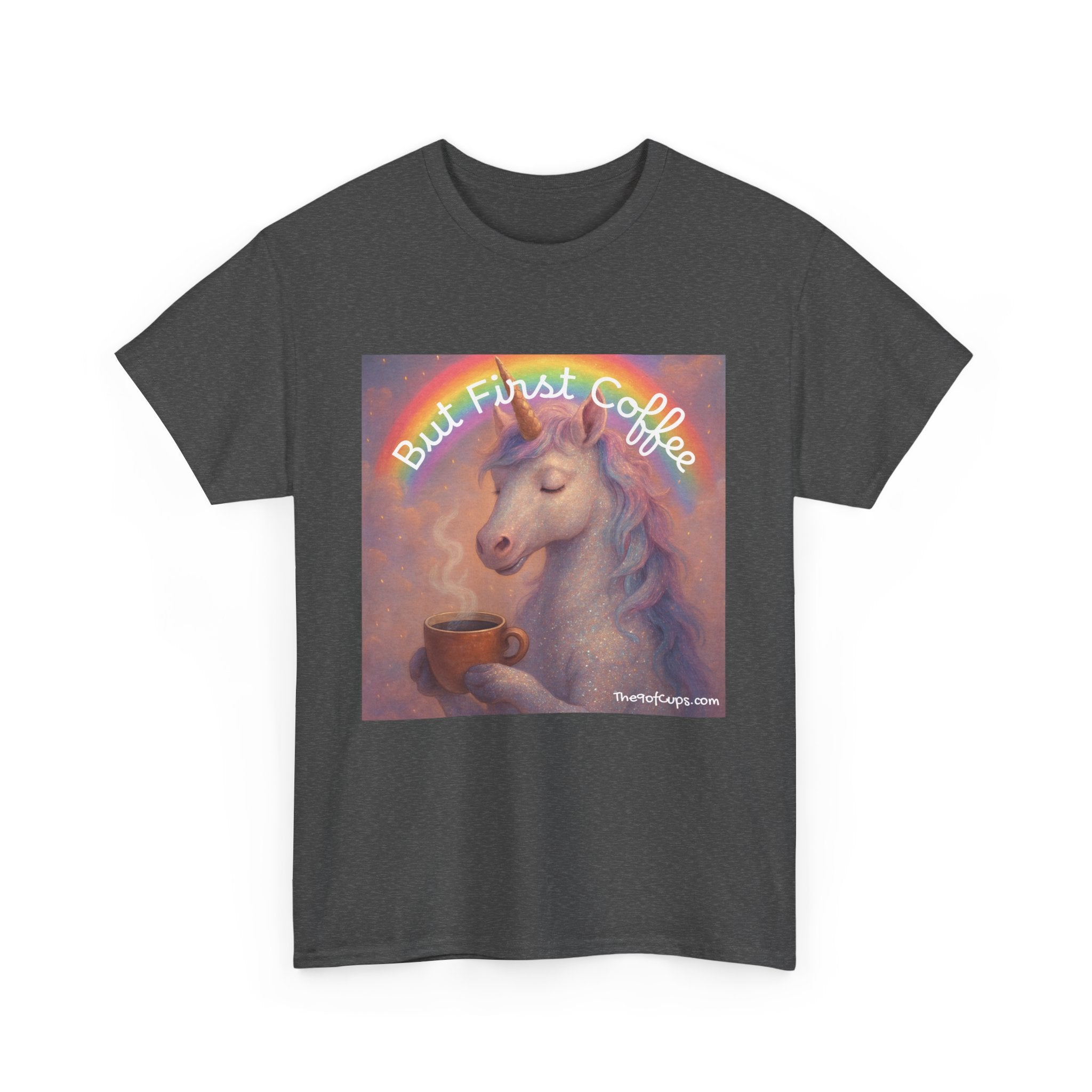 Coffee Lover T-Shirt - But First Coffee Unicorn Tee