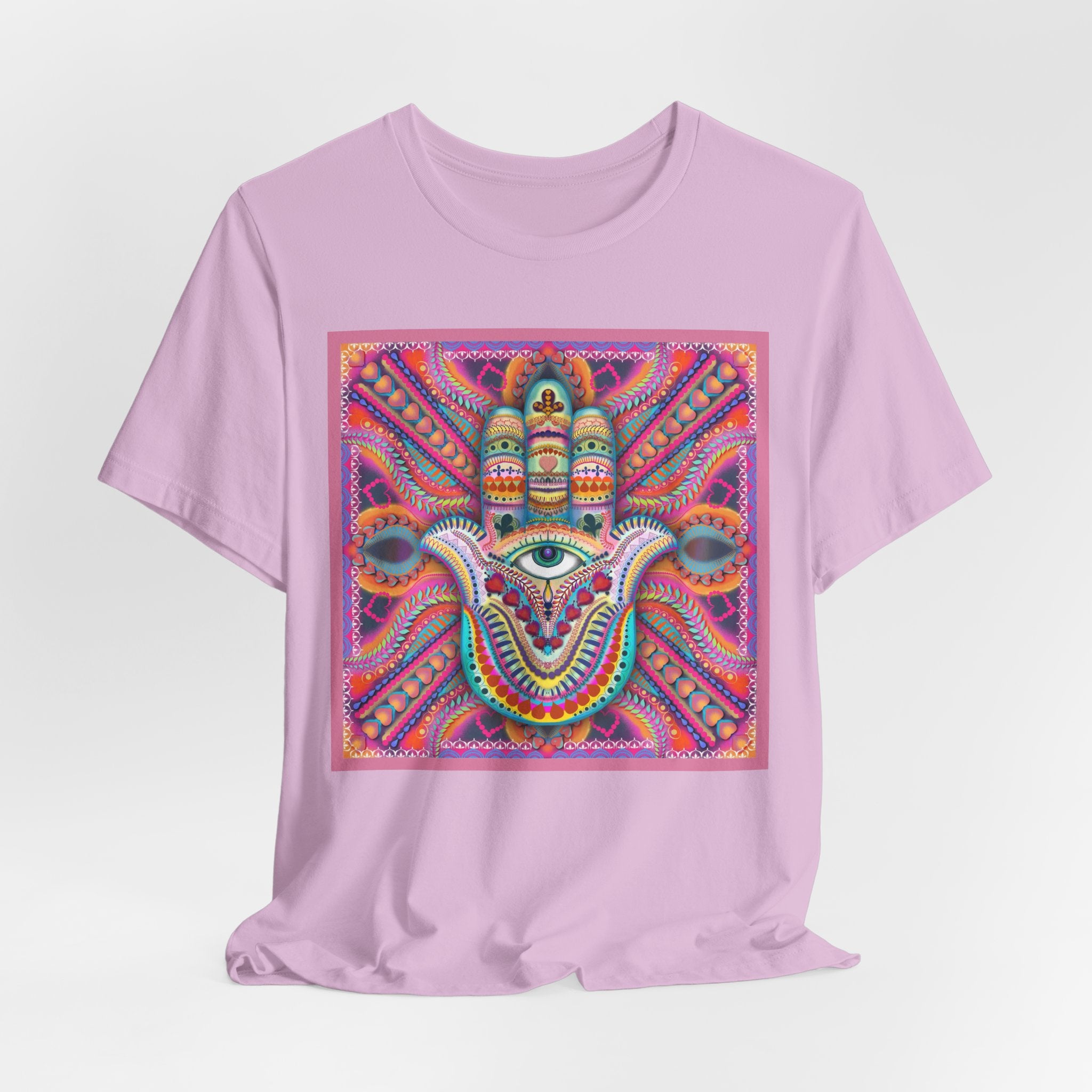 Hamsa Protection T-Shirt — Hand-Drawn Leah Quinn Spiritual Tee