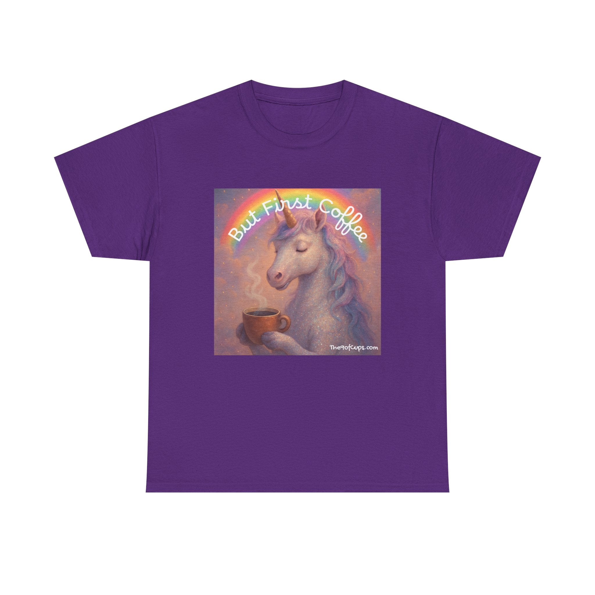 Coffee Lover T-Shirt - But First Coffee Unicorn Tee