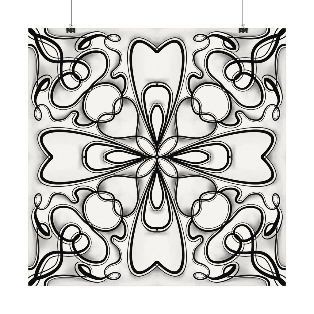 Boho Design Number 2 Coloring Poster on Fine Textured Watercolor Matte Print - Make Your Coloring Pages Stand Out!