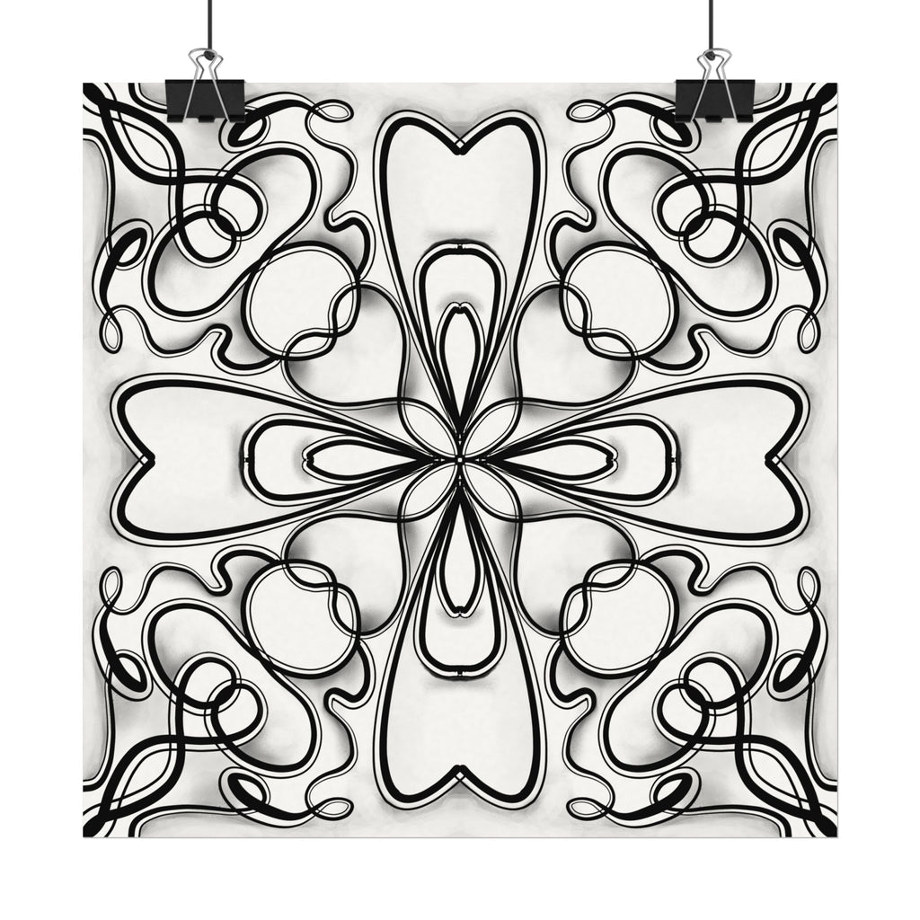 Boho Design Number 2 Coloring Poster on Fine Textured Watercolor Matte Print - Make Your Coloring Pages Stand Out!