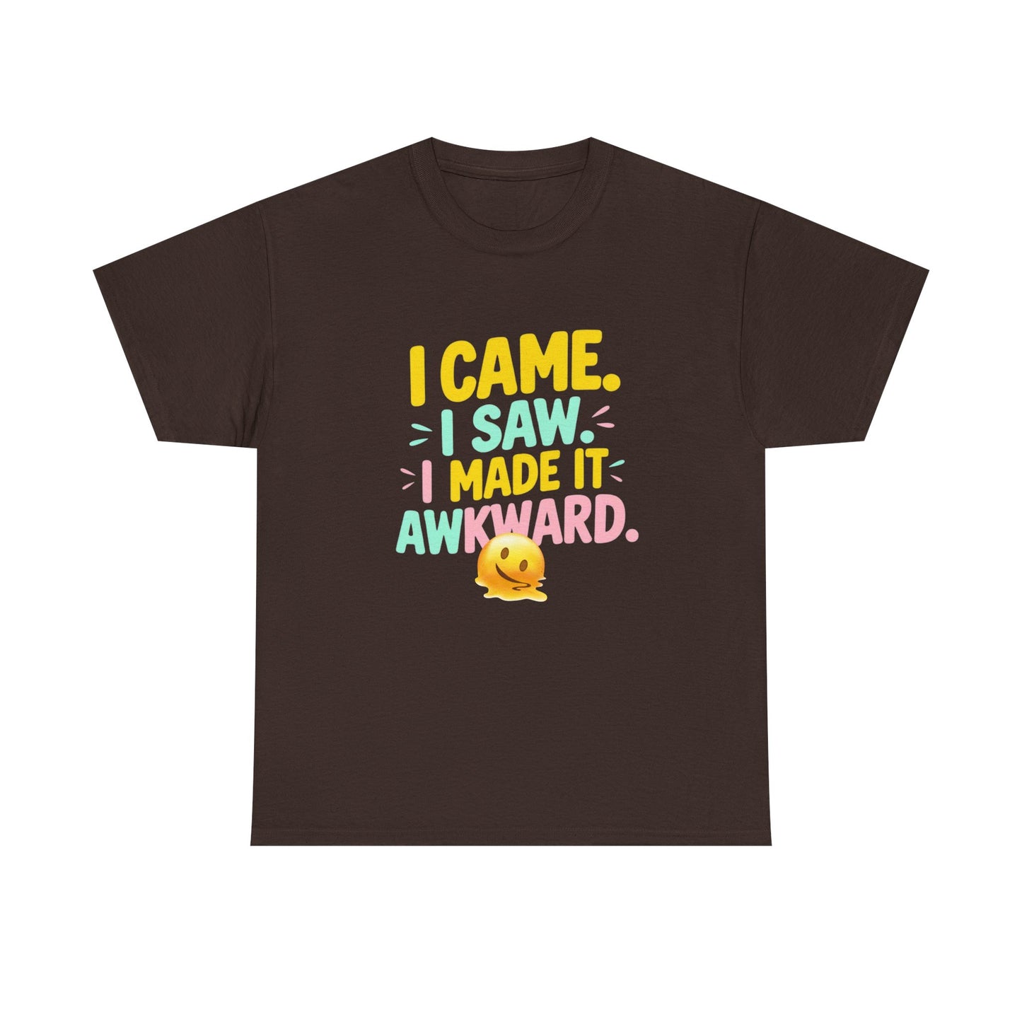 Funny Quote 'I Came, I Saw, I Made It Awkward' Emojis Tee