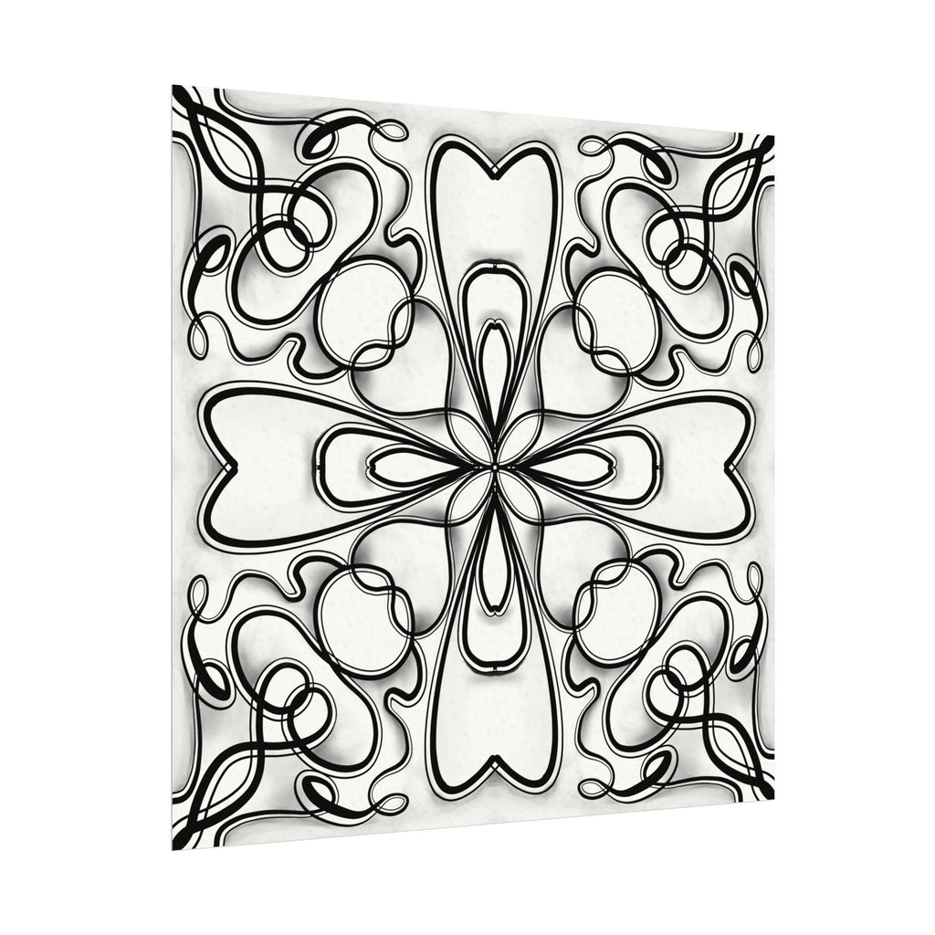 Boho Design Number 2 Coloring Poster on Fine Textured Watercolor Matte Print - Make Your Coloring Pages Stand Out!