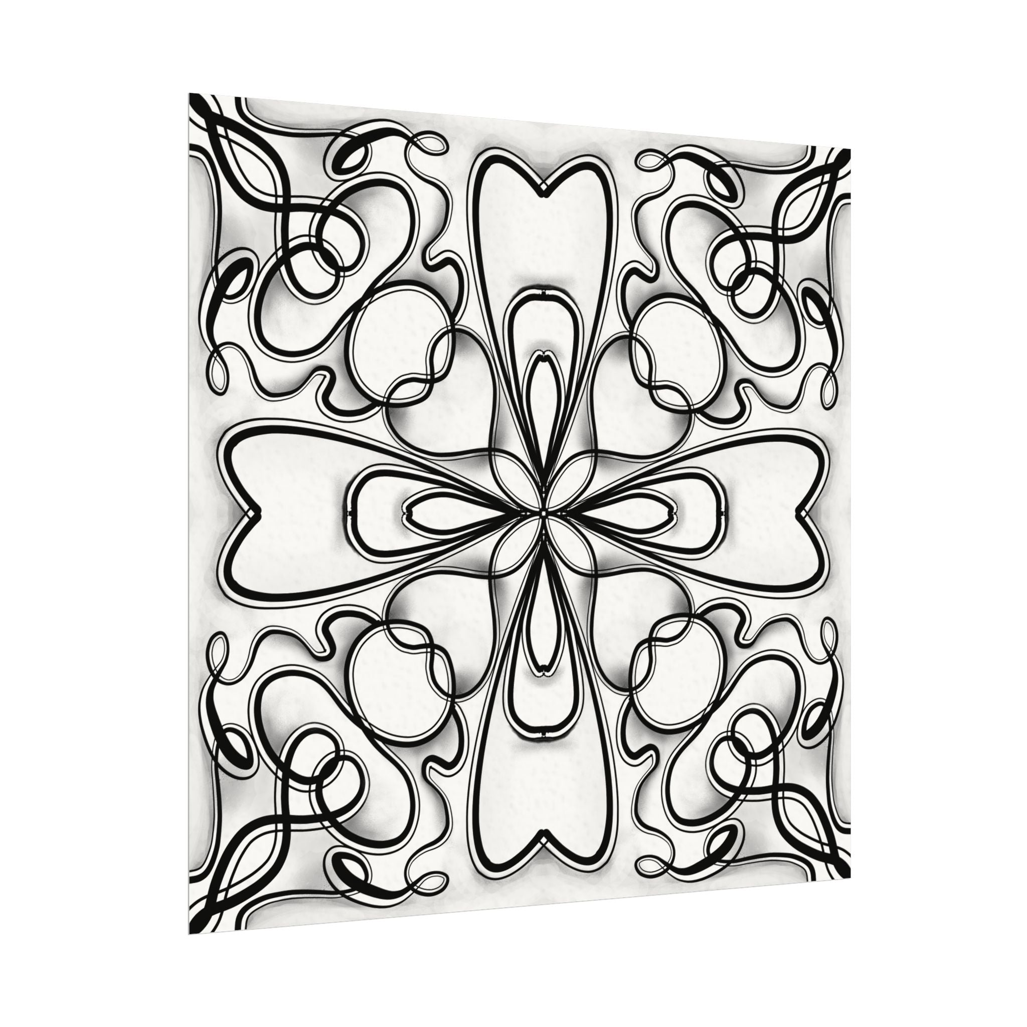Boho Design Number 2 Coloring Poster on Fine Textured Watercolor Matte Print - Make Your Coloring Pages Stand Out!