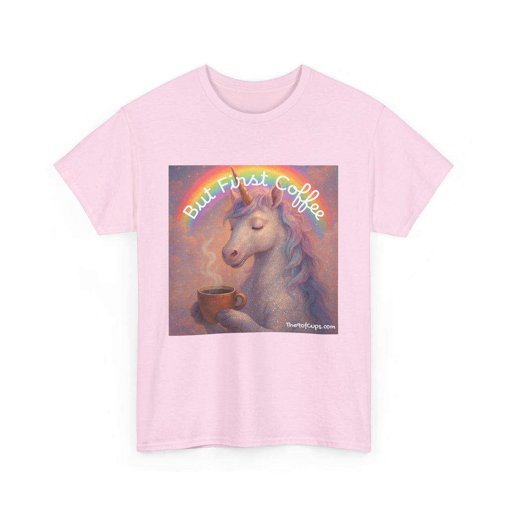 Coffee Lover T-Shirt - But First Coffee Unicorn Tee
