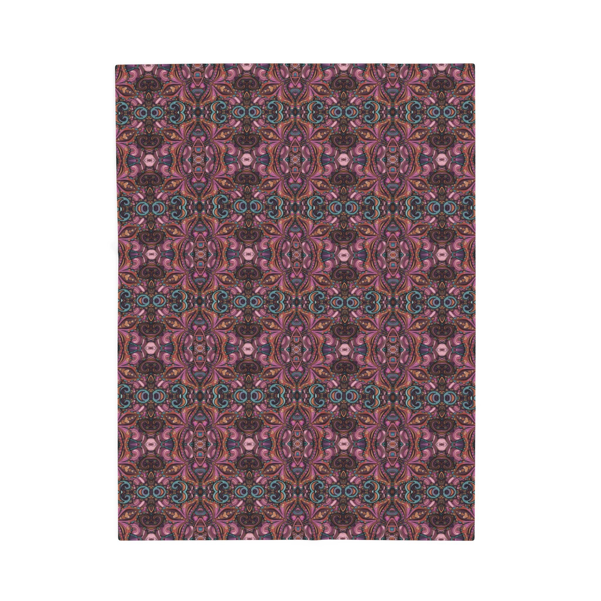 Bohemian Rose 'Sabrina Design' Velvet Plush Blanket – Kaleidoscope Floral Throw