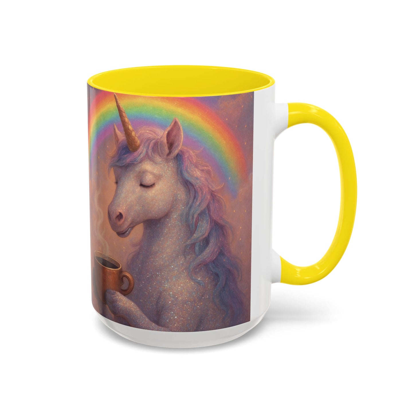 Coffee Mug - Calm Unicorn Morning Coffee Illustration