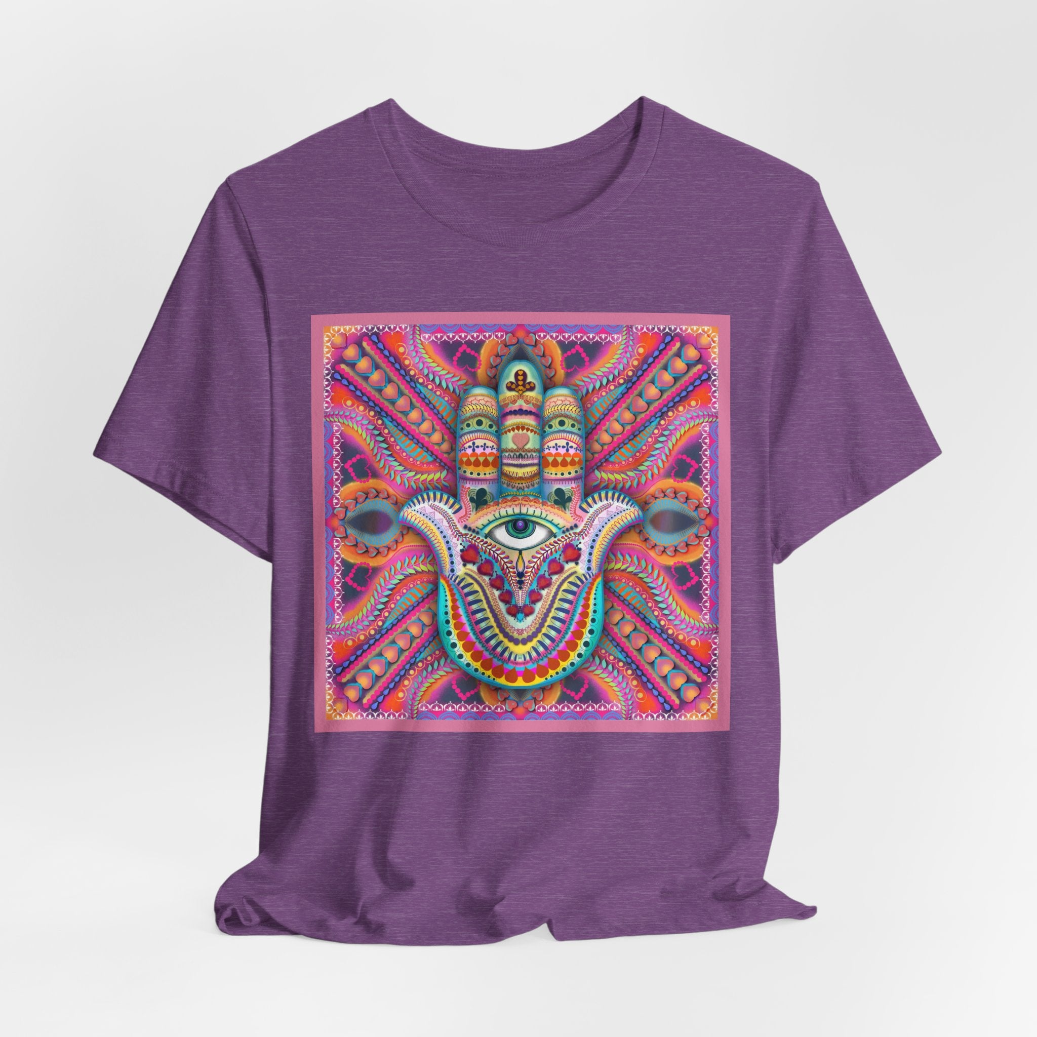 Hamsa Protection T-Shirt — Hand-Drawn Leah Quinn Spiritual Tee