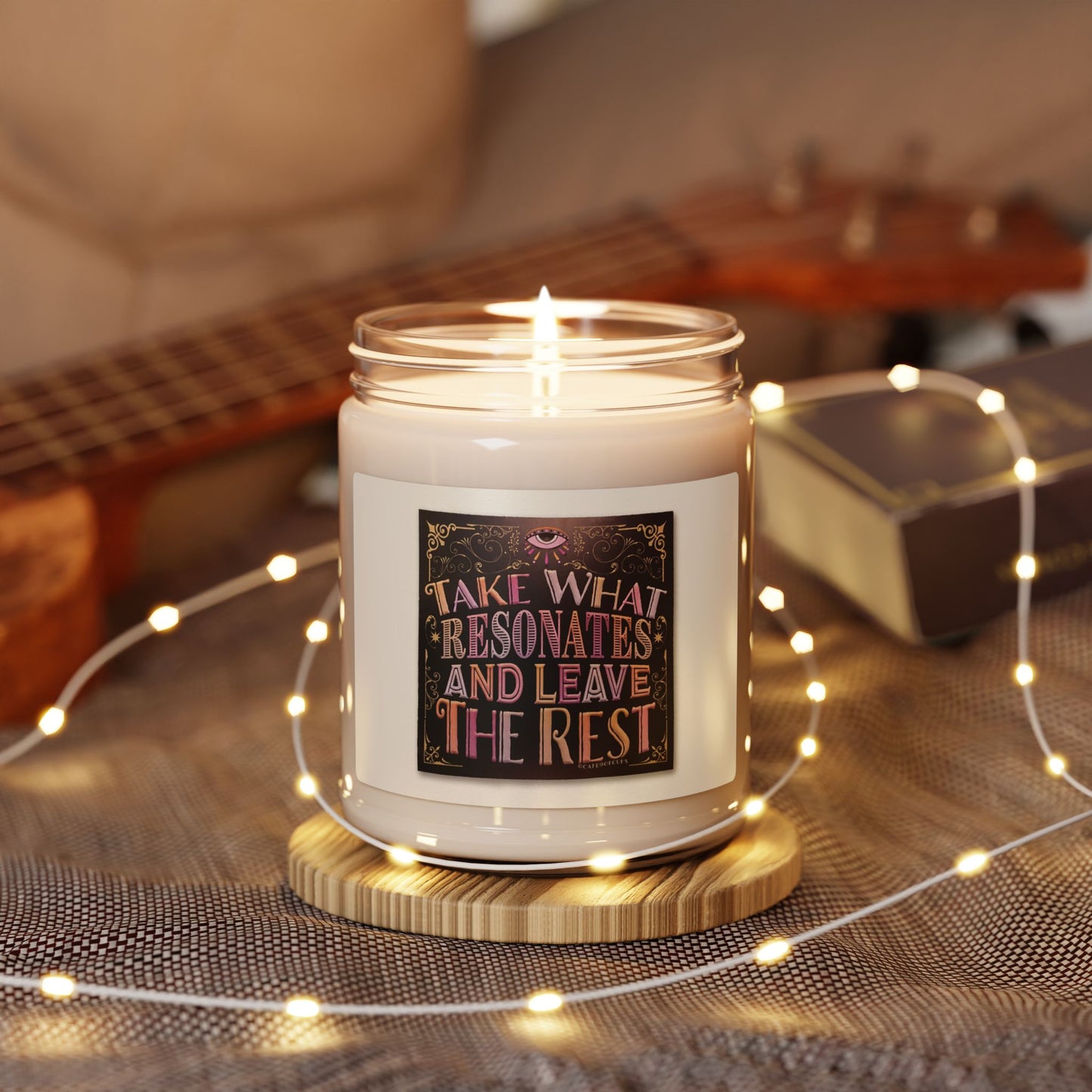 Tarot Quote 'Take What Resonates and Leave The Rest' scented Soy Candle