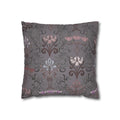 Ornate Floral Purple Tulips on Slate Decorative Square Pillowcase