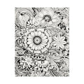 Boho Flower Number 6 Jumbo Coloring Poster — Textured Watercolor Matte Print 36x48 inch/ 20x30 inch