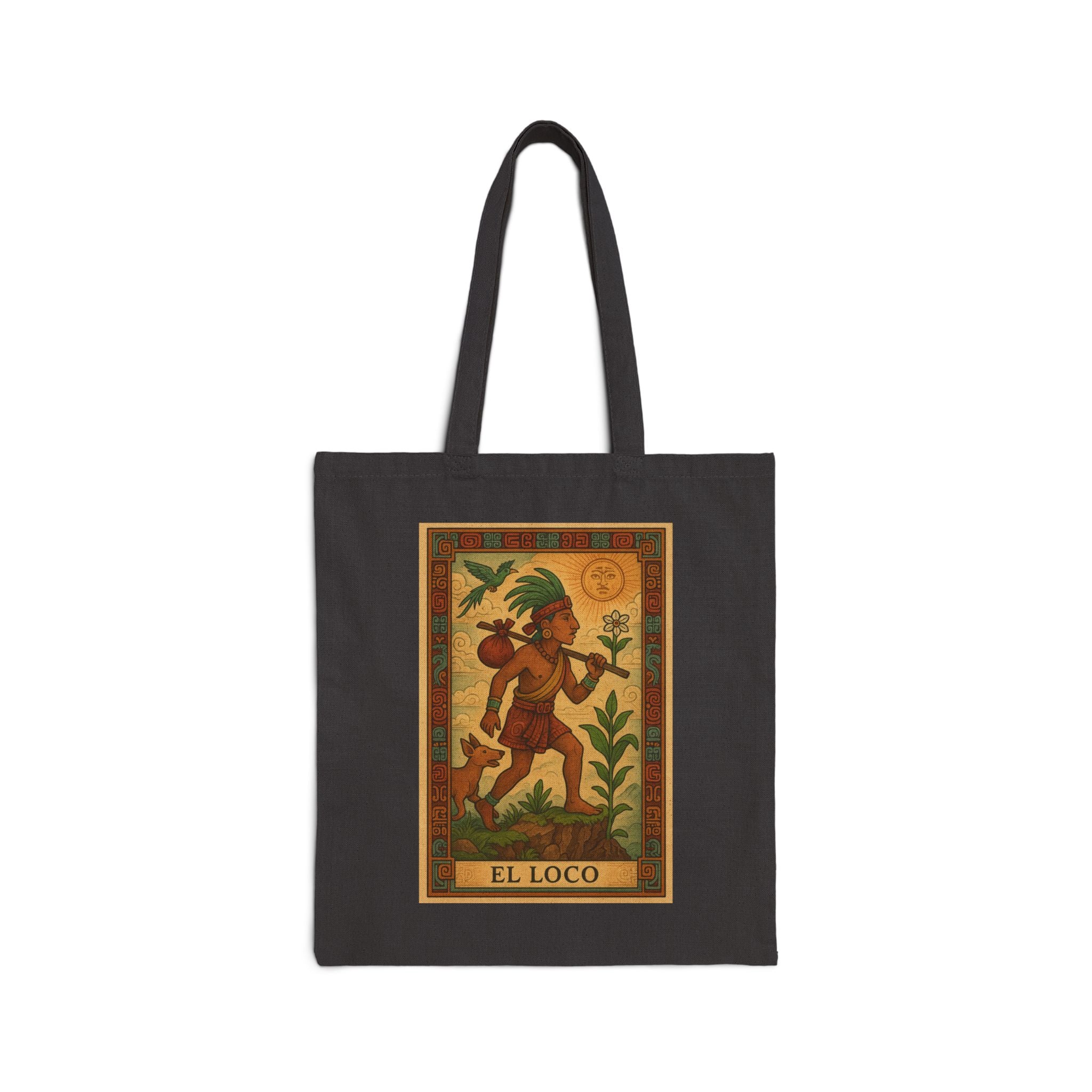 The Fool (El Loco) Tarot Card Canvas Tote Bag — Cotton Shopping Tote