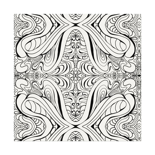 Boho Design Coloring Poster on Fine Textured Watercolor Matte Print - Make Your Coloring Pages Stand Out!