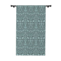 Vintage Brocade Deep Teal Blackout Curtain – Floral Single Panel 50x84"