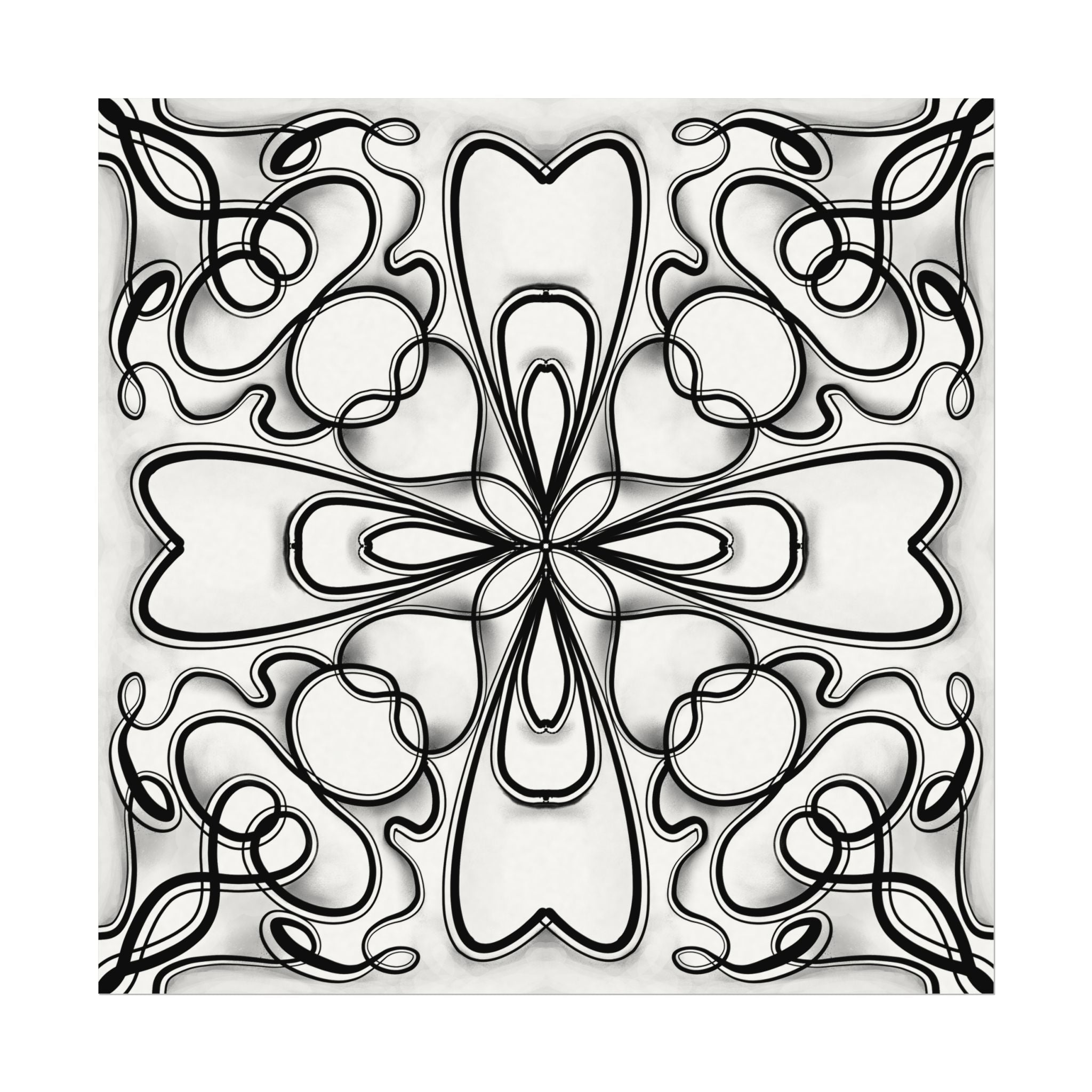 Boho Design Number 2 Coloring Poster on Fine Textured Watercolor Matte Print - Make Your Coloring Pages Stand Out!