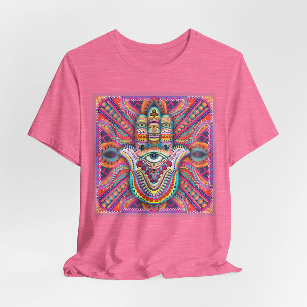 Hamsa Protection T-Shirt — Hand-Drawn Leah Quinn Spiritual Tee