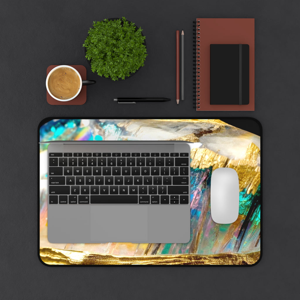 Opal Crystal Desk Mat — Extra Large Mouse Pad for Tarot Readings