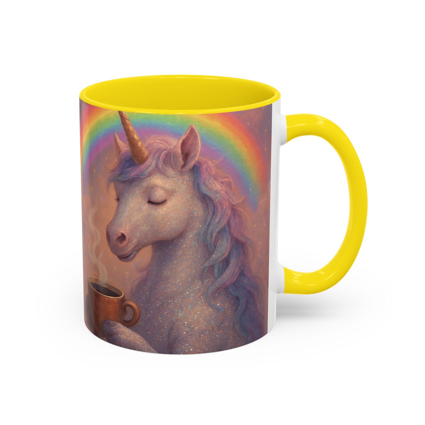 Coffee Mug - Calm Unicorn Morning Coffee Illustration