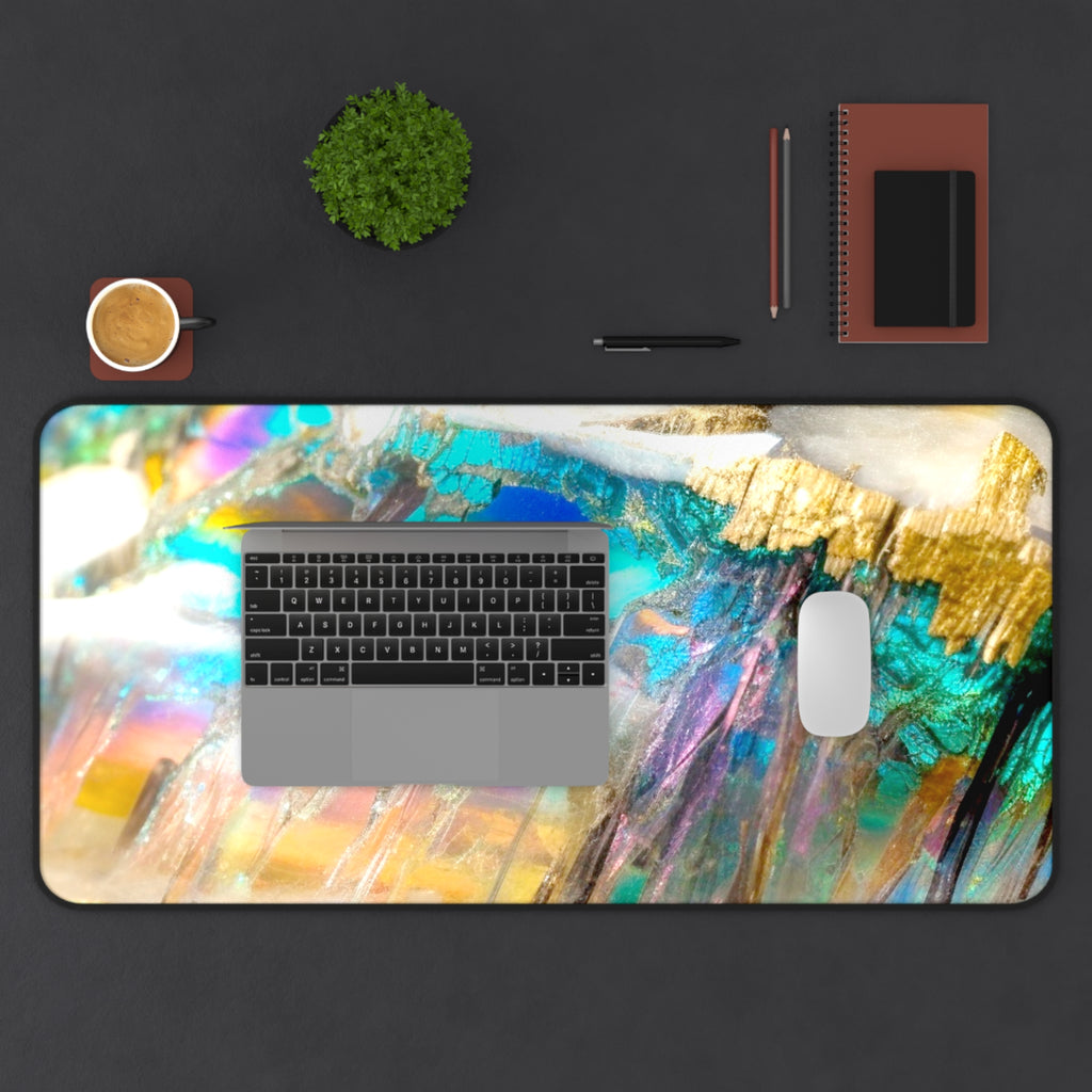 Opal Crystal Desk Mat — Extra Large Mouse Pad for Tarot Readings