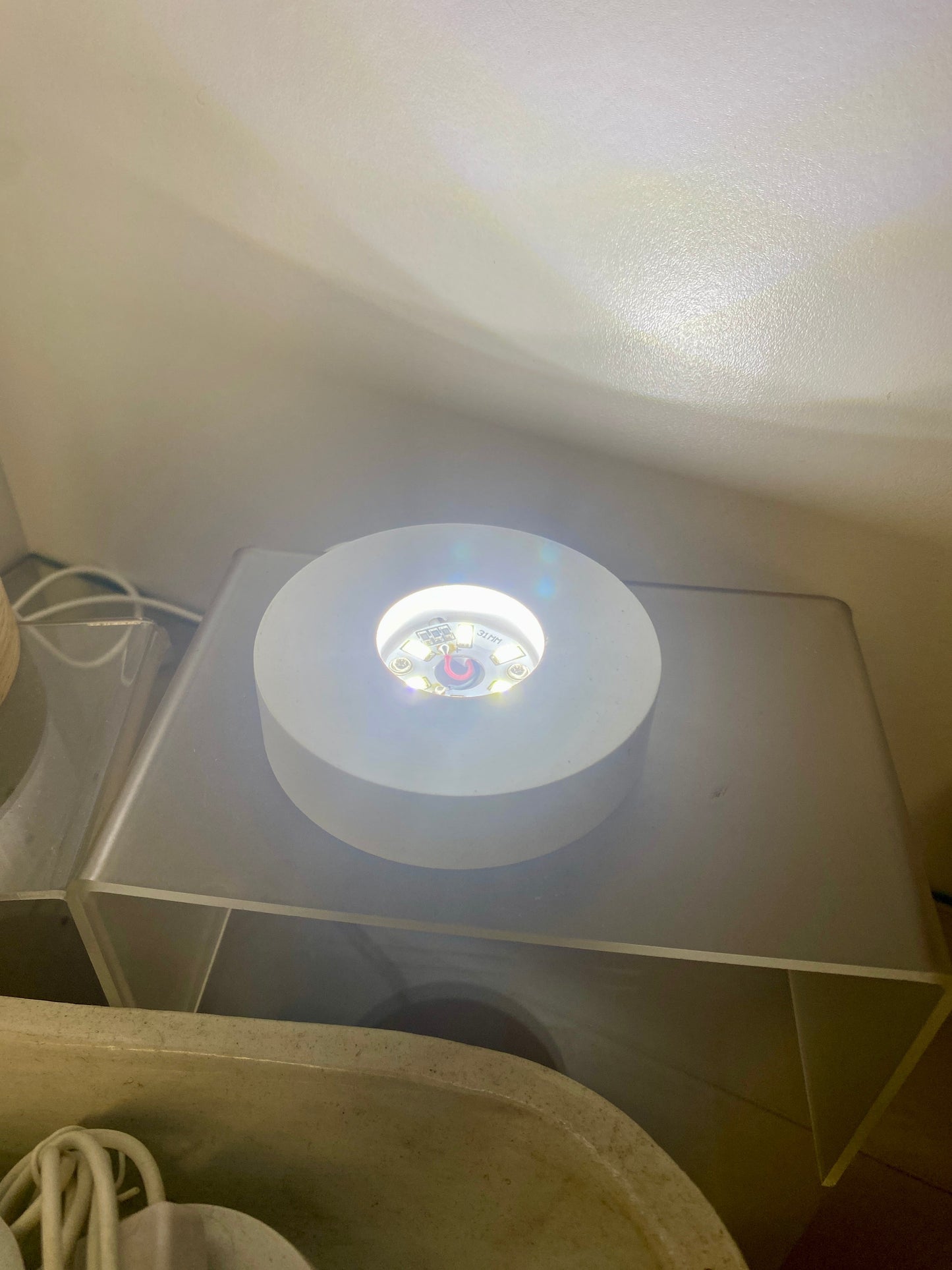 Wood Light Base | LED Stand for Crystal Sphere